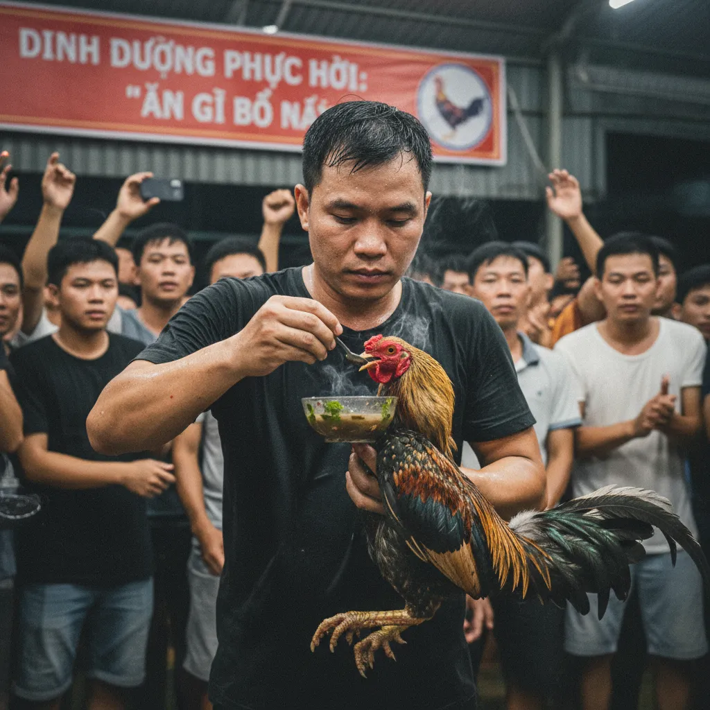 Chế độ dinh dưỡng phục hồi cho gà đá